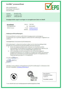 Procescertificaat DuraCheck BRL 9500-W